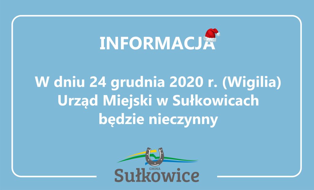 informacja o zamknięty urzędzie w wigilię grafika