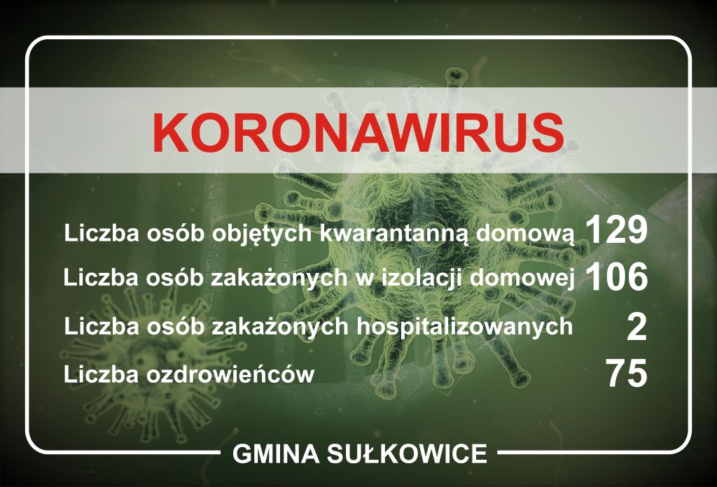 koronawirus dane dla gminy sułkowice na dzień 16.10