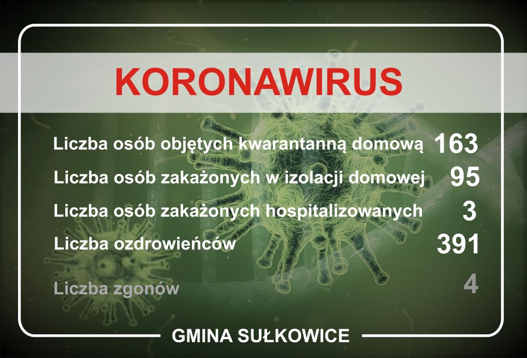 Koronawirus dane dla gminy sułkowice na dzień 18.11