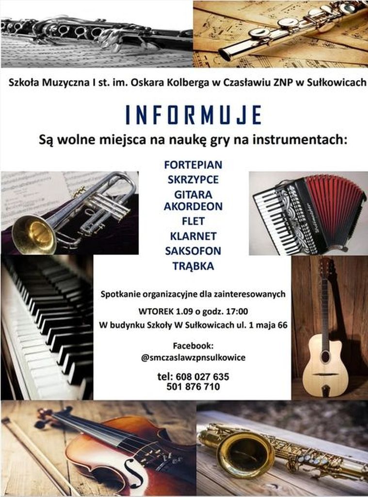 wolne miejsca w szkole muzycznej, plakat