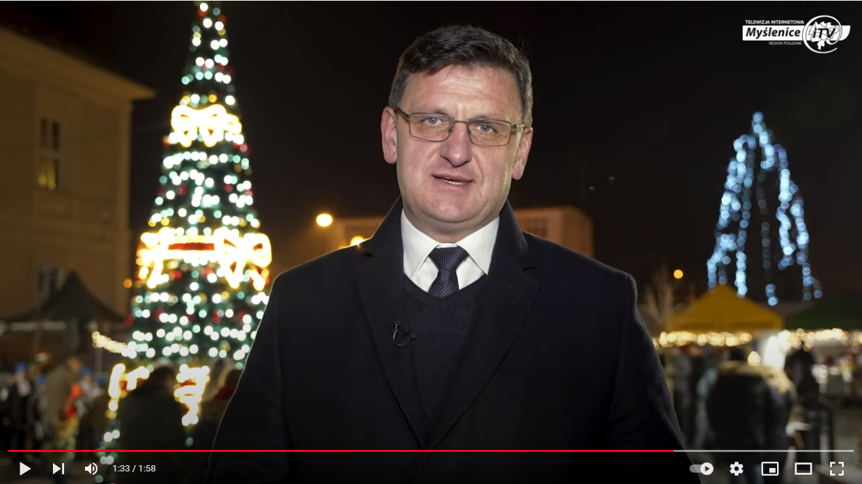 burmistrz życzenia z okazji Świąt Bożego Narodzenia