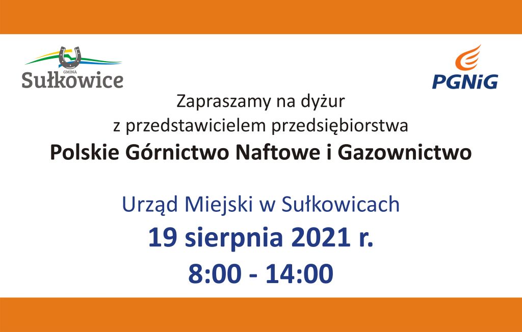 dyżur pracownika PGNiG w Urzędzie Miejskim w Sułkowicach
