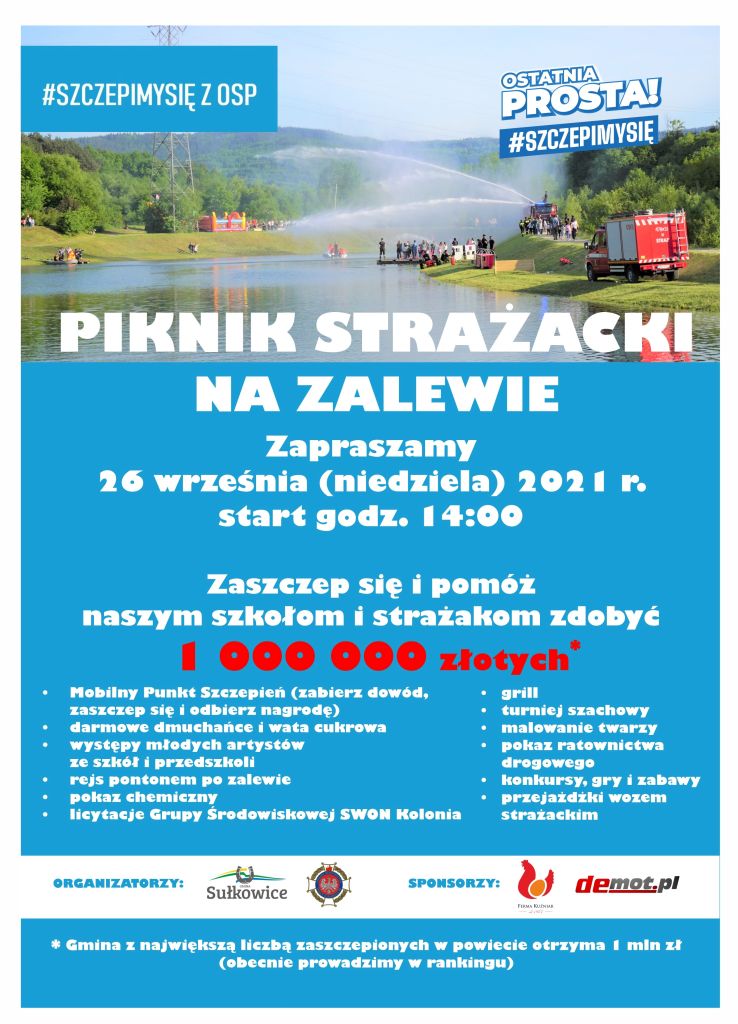 piknik strażacki nowy termin plakat