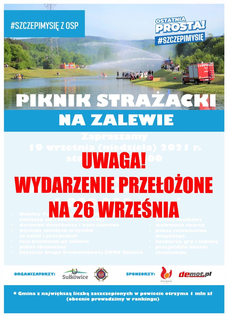piknik strażacki przełożony na inny termin grafika