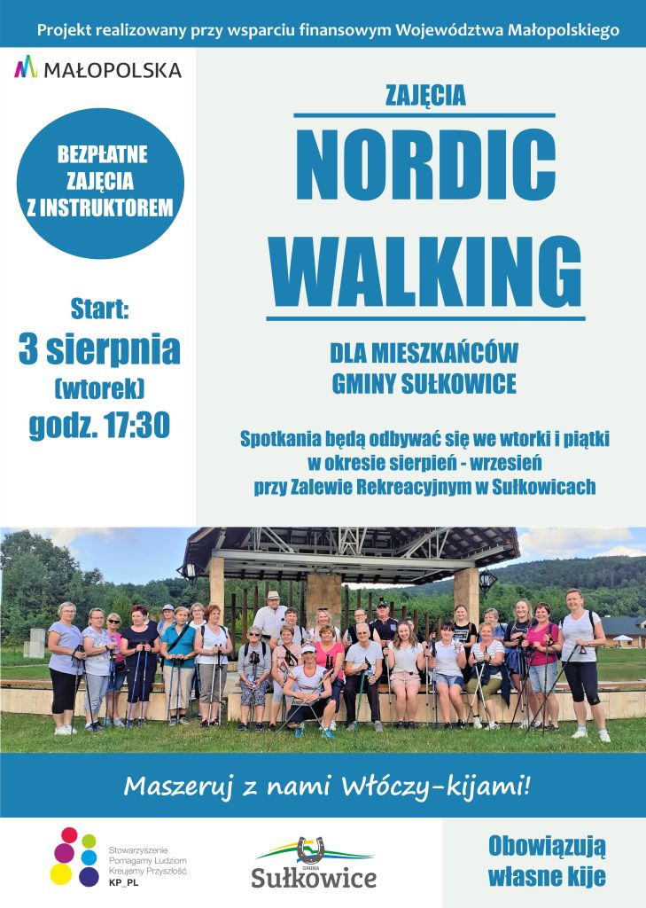 Zajęcia Nordic Walking plakat