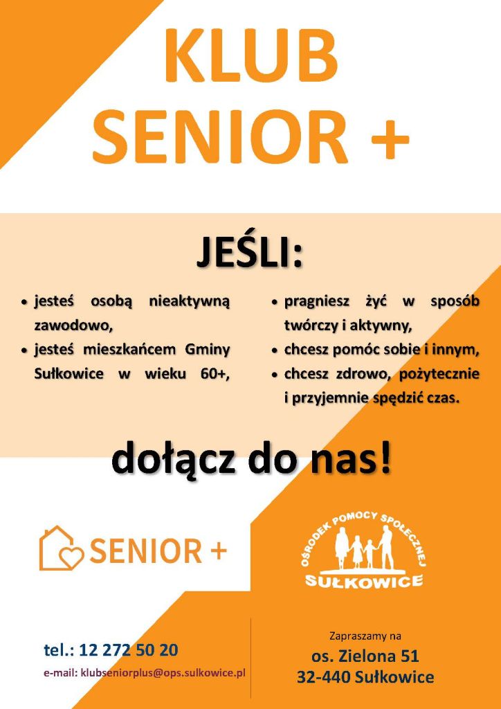dołącz do Klubu Senior + ulotka