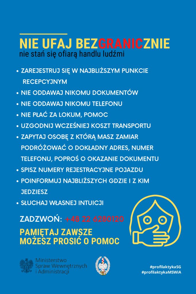 ulotka w języku polskim