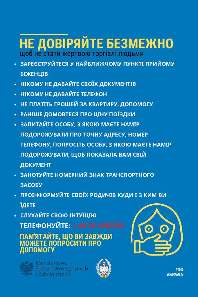 ulotka w języku ukraińskim