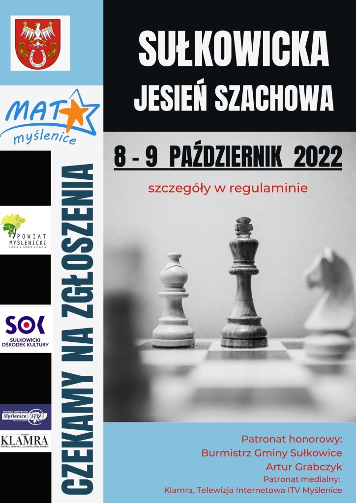 Sułkowicka Jesień Szachowa 2022 plakat
