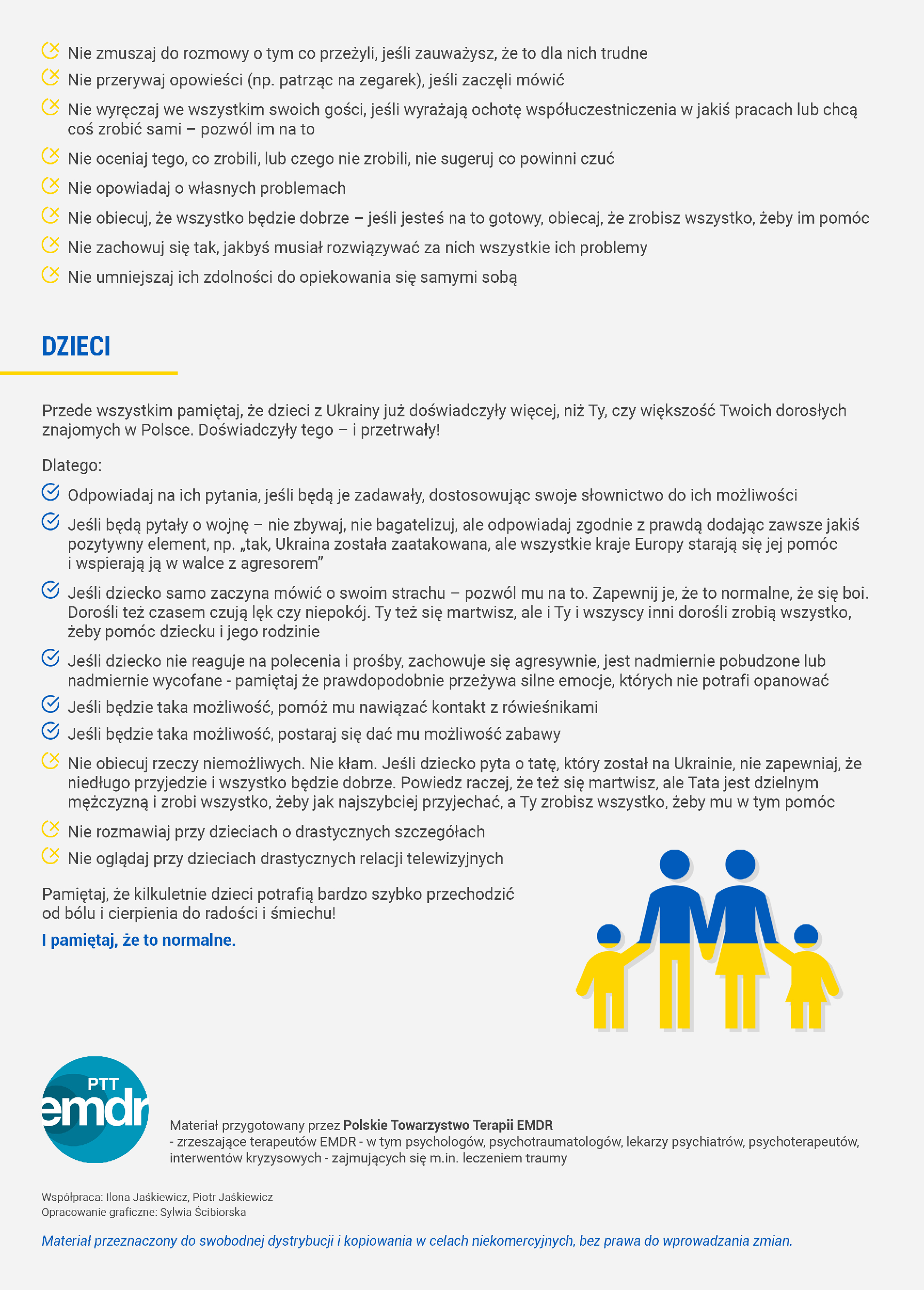 Jak rozmawiać z rodzinami z Ukrainy ulotka tył