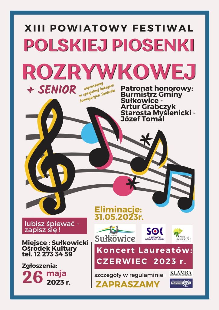 festiwal polskiej piosenki rozrywkowej plakat
